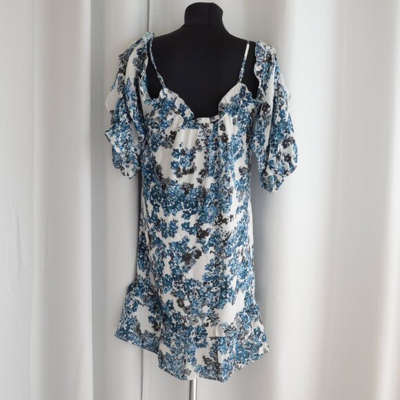 Parker Floral Off Shoulder Mini Dress Sz S - Picture 4 of 6